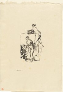 Kobieta z winoroślą, wariant 3 autorstwa Pierre Auguste Renoir