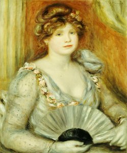 Kobieta z wachlarzem autorstwa Pierre Auguste Renoir