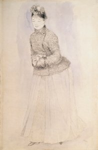 Kobieta z mufką, ok. 1883–1884. autorstwa Pierre Auguste Renoir