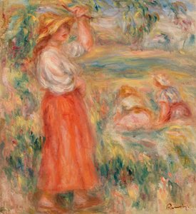 Kobiety na polach (mistrzynie Femmes aux) autorstwa Pierre Auguste Renoir
