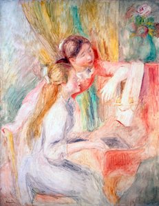 Młode dziewczyny przy fortepianie, 1892. autorstwa Pierre Auguste Renoir