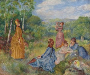 Młode panie grające w badmintona, ok. 1887 r. autorstwa Pierre Auguste Renoir