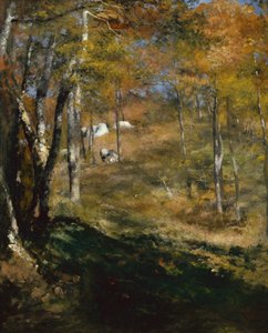 Młode drzewa w lesie autorstwa Pierre Auguste Renoir