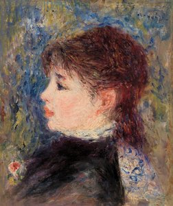 Młoda kobieta z różą autorstwa Pierre Auguste Renoir