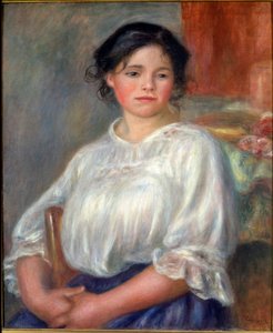 Młoda dziewczyna siedząca autorstwa Pierre-Auguste Renoir