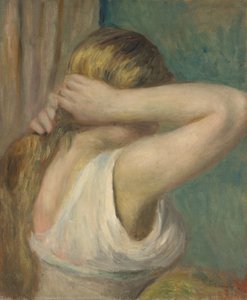 Młoda dziewczyna z podniesionymi rękami, ok. 1895 (olej na płótnie) autorstwa Pierre Auguste Renoir