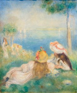 Młode dziewczyny nad morzem, ok. 1894 (olej na płótnie) autorstwa Pierre Auguste Renoir