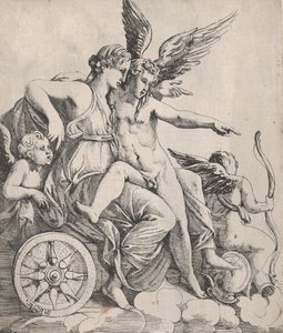Wenus i Kupidyn na rydwanie, 1607-1661. autorstwa Pierre Biard