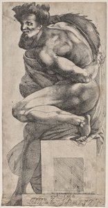 Ignudo (według Michała Anioła) autorstwa Pierre Biard the Younger
