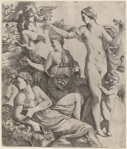 Wenus z łaskami i Putti autorstwa Pierre Biard the Younger