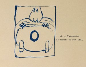Podziw - pępek Pere Ubu, z alfabetu Pere Ubu autorstwa Pierre Bonnard