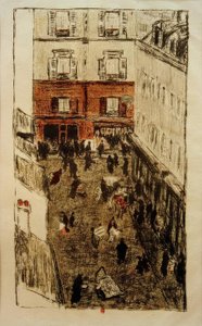 Róg ulicy, z góry autorstwa Pierre Bonnard