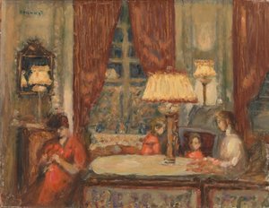 Wieczór pod lampami autorstwa Pierre Bonnard