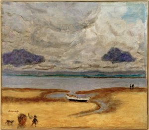 Plaża w czasie odpływu (Marée basse w Arcachon) autorstwa Pierre Bonnard