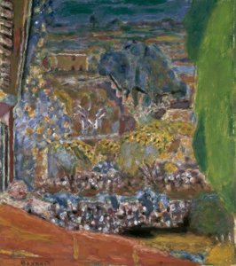 Krajobraz z czerwonymi dachami autorstwa Pierre Bonnard