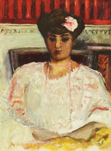 Misja w różowej bluzce; Miss różowego stanika autorstwa Pierre Bonnard
