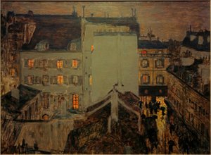 Montmartre w deszczu lub Rue Tholozé autorstwa Pierre Bonnard