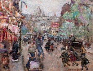 Paryski krajobraz lub Les Batignolles autorstwa Pierre Bonnard
