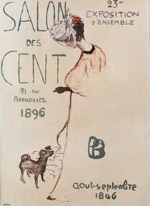 Plakat reklamujący 23. wystawę Salon des Cent, 1896