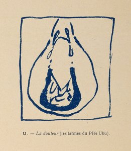 Smutek - łzy Pere Ubu, z alfabetu Pere Ubu autorstwa Pierre Bonnard