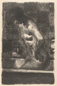 Stojąca naga kobieta myje się w wannie Femme debiutancki taniec sa baignoire autorstwa Pierre Bonnard
