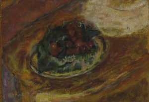 Martwa natura: Wiśnie, ok. 1942 (olej na desce) autorstwa Pierre Bonnard