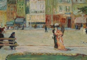 Scena uliczna, Avenue Clichy, Paryż autorstwa Pierre Bonnard