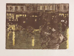 Ulica wieczorem w deszczu autorstwa Pierre Bonnard