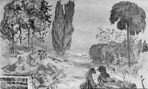Letni wieczór (olej na płótnie) autorstwa Pierre Bonnard