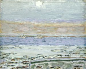 Zatoka Cannes, 1930-33 (gwasz i toaleta na papierze) autorstwa Pierre Bonnard