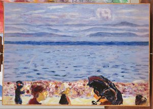 Plaża, Morze Błękitne, ok. 1930 autorstwa Pierre Bonnard