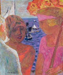 Rozmowa w Arcachon, 1926 autorstwa Pierre Bonnard