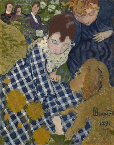 Kobiety z psem autorstwa Pierre Bonnard