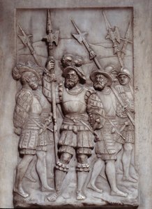 Żołnierze Szczegół płaskorzeźby z grobowca Franciszka I (1494 - 1547) wykonanej przez Pierre