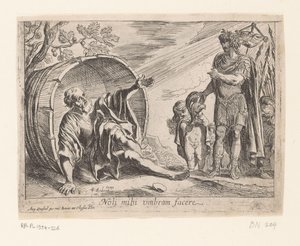 Aleksander Wielki i Diogenes autorstwa Pierre Brebiette