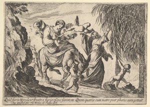 Anioły dające daty dziecku, 1610-42. autorstwa Pierre Brebiette