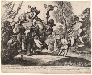 Bachus z Dianą i Minerwą autorstwa Pierre Brebiette