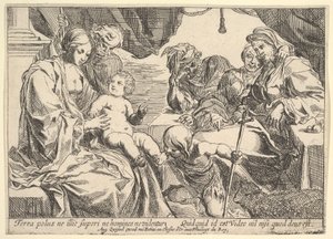Święta Rodzina ze Świętymi, 1610-42. autorstwa Pierre Brebiette