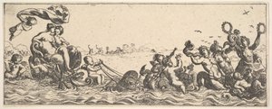 Dwie kobiety siedzące w muszli, 1615-1642.