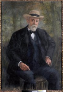 Portret przewodniczącego rady Henri Brisson (1835-1912) w swoim ogrodzie w Montmorency (obraz) autorstwa Pierre Carrier Belleuse