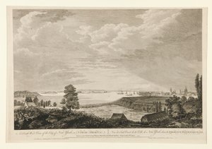 Południowo-zachodni widok miasta Nowy Jork autorstwa Pierre Charles Canot