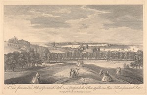 Widok z One Tree Hill w Greenwich Park autorstwa Pierre Charles Canot