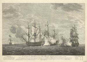 Atak angielskiego statku na trzy francuskie statki u St. Eustatius, 1758