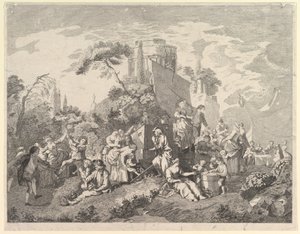 Jarmark Wiejski, 1762. autorstwa Pierre Charles Levesque