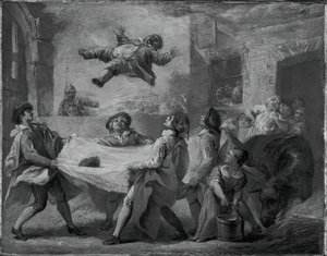 Sancho Pansa rzucany w koc, 172324.