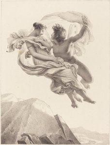 Zefir i Psyche autorstwa Pierre Claude François Delorme