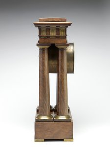 Zegar dziesiętny, ok. 1798-1805 (sosna, mosiądz i emalia)