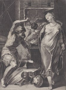 Wulkan wykuwający zbroję Achillesa, 1624-75.
