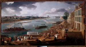 Widok Paryża z Quai de la Rapee w 1716 r. Obraz Pierre