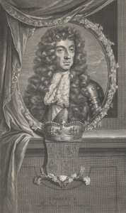 Portret Karola II autorstwa Pierre Drevet